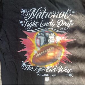 NFL National Tight End Day 2023 Black Tee size large new without tags